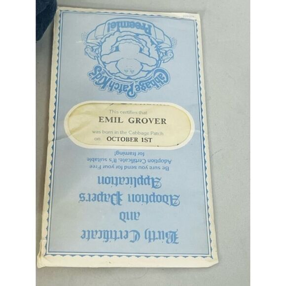 1982 Vintage Cabbage Patch Kids Caucasian Boy Doll Emil Grover - Picture 5 of 7